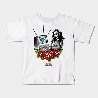 Skeleton hacker Kids T-Shirt